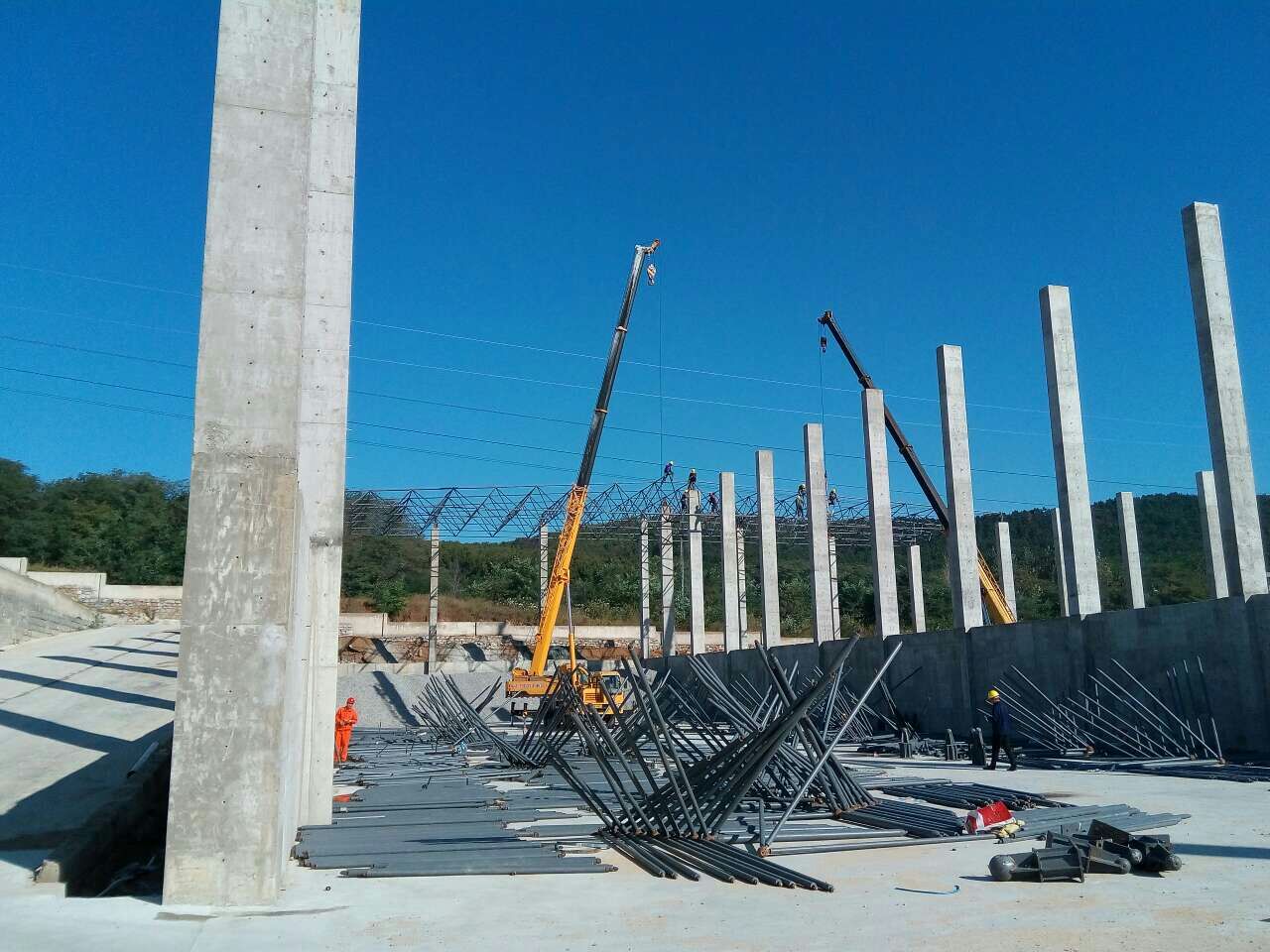 石狮搅拌站网架